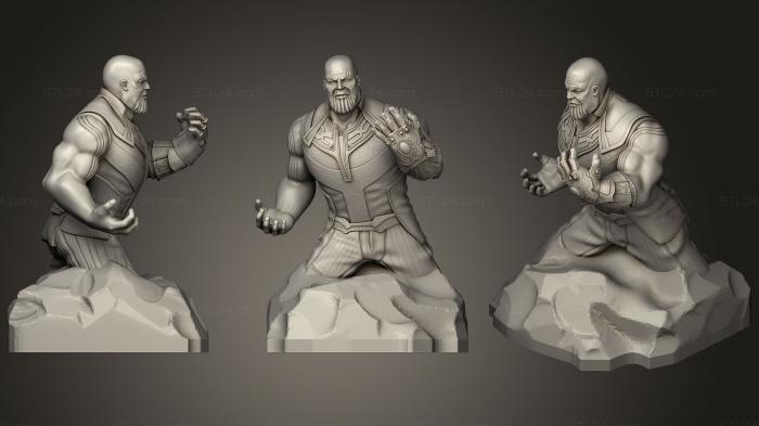 Figurines heroes, monsters and demons (Thanos, STKM_1553) 3D models for cnc